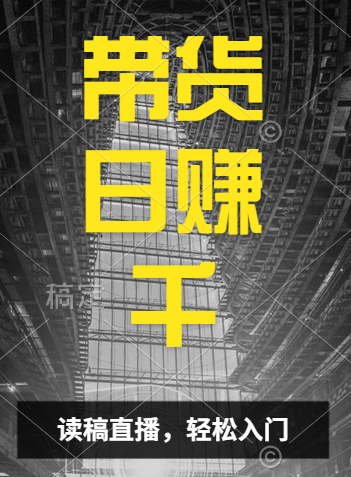 视频号技术直播带货， 会读稿就行，小白日入1000+-2Y资源网