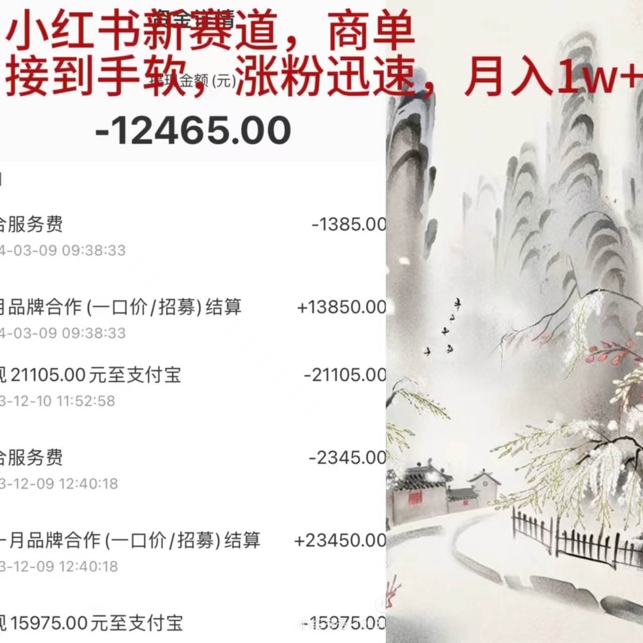 小红书新赛道，商单接到手软，涨粉迅速，月入1w+-2Y资源网
