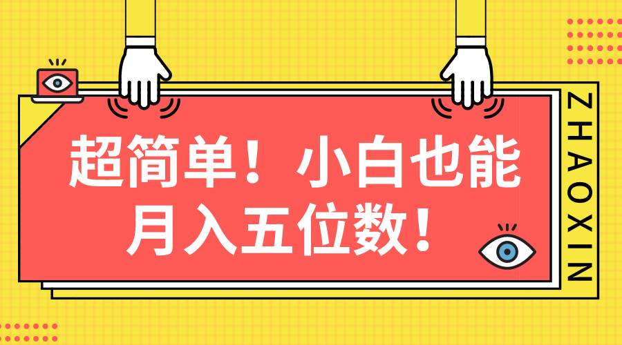 超简单图文项目！小白也能月入五位数-2Y资源网
