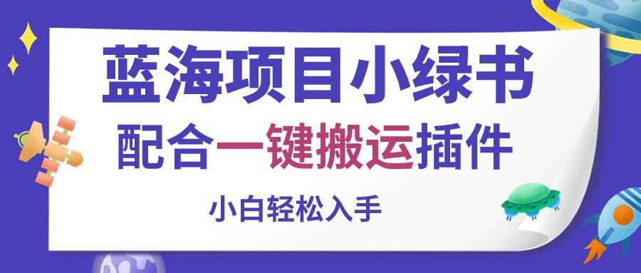 蓝海项目小绿书，配合一键搬运插件，小白轻松入手-2Y资源网