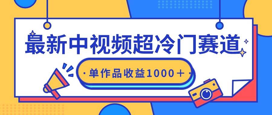 最新中视频超冷门赛道，轻松过原创，单条视频收益1000＋-2Y资源网