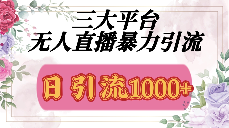 抖音，快手，视频号全平台通用，无人直播引流法，利用图片,模板,整套话术挂机全天支持矩阵操作，无限设备多开，超暴力引流，1000+高质量精准创业粉-2Y资源网