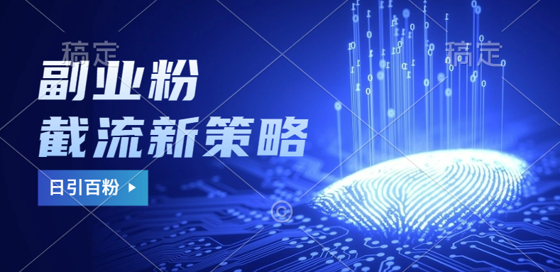 副业粉截流玩法与更新，不废号， 不封号。日引100+-2Y资源网