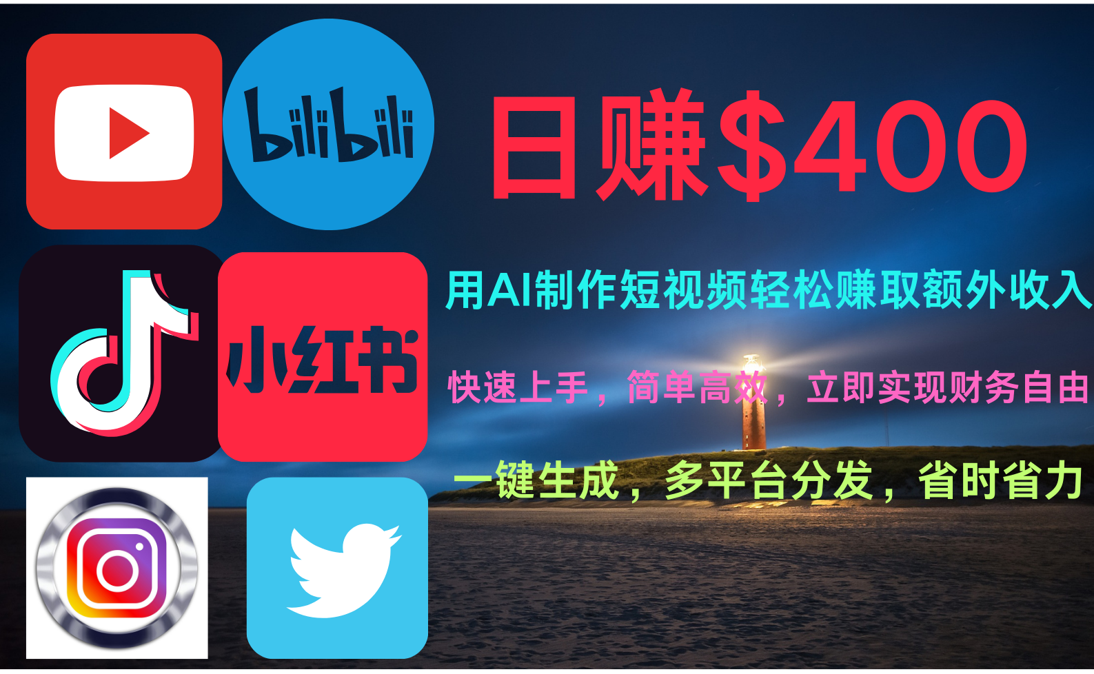 玩转全网视频平台，创造视频就能轻松赚取每天400美金-2Y资源网