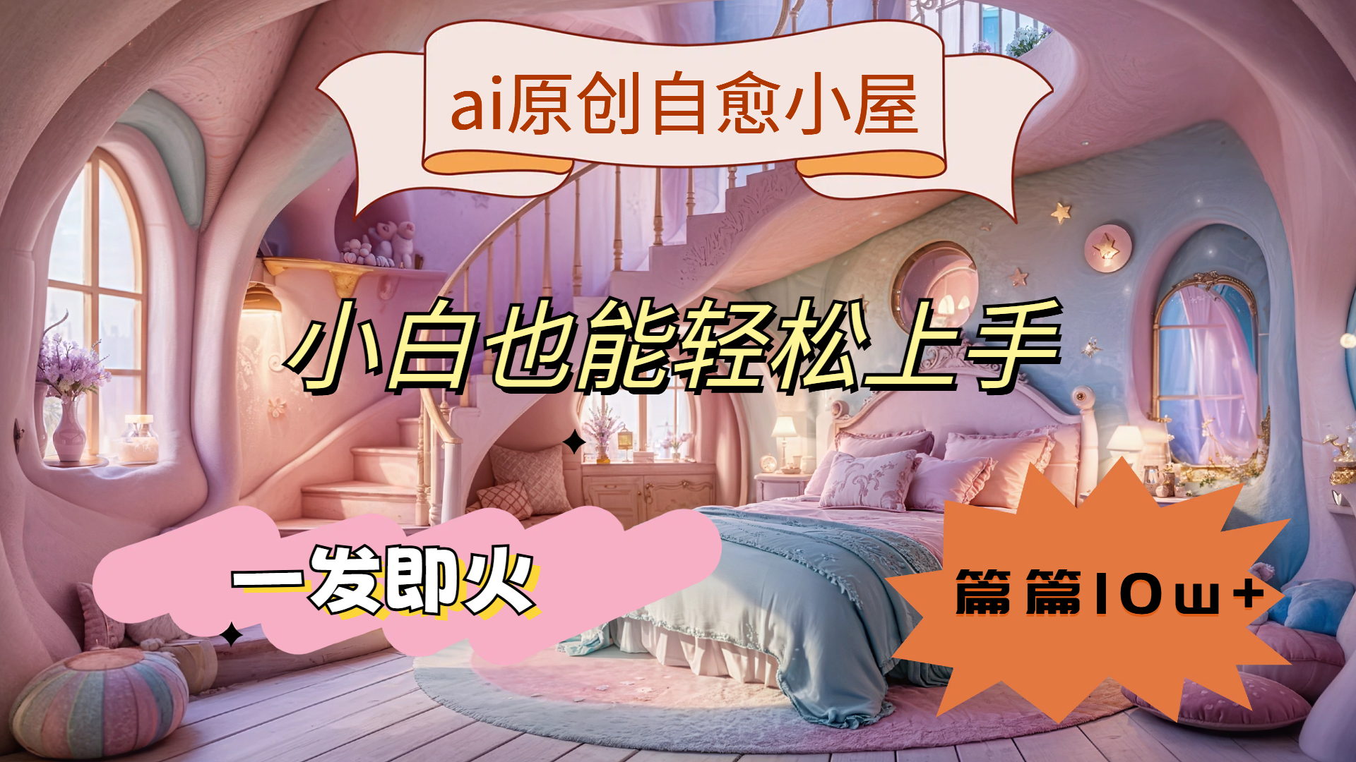 ai原创治愈小屋，小白也能轻松上手，一发即火，篇篇10w+-2Y资源网