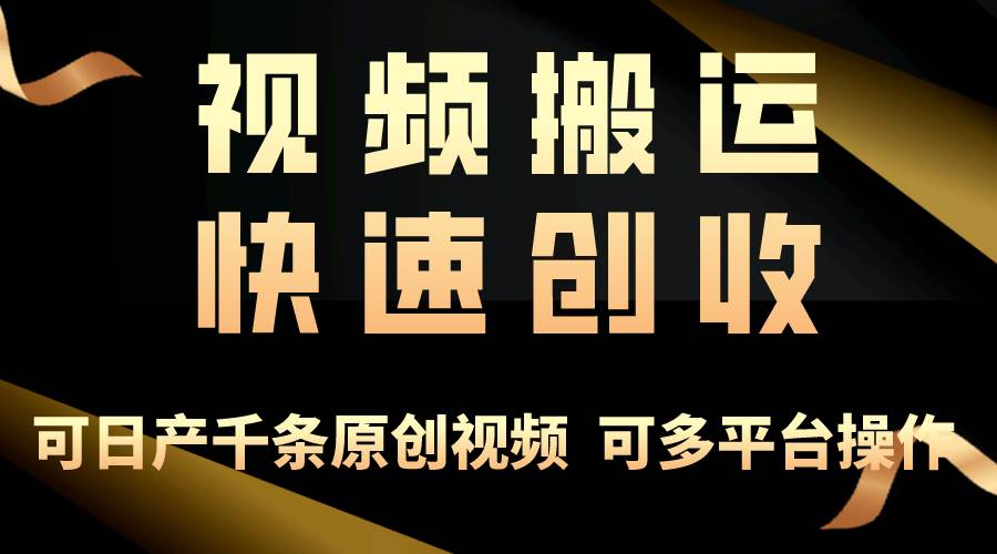 一步一步教你赚大钱！仅视频搬运，月入3万+，轻松上手，打通思维，处处…-2Y资源网