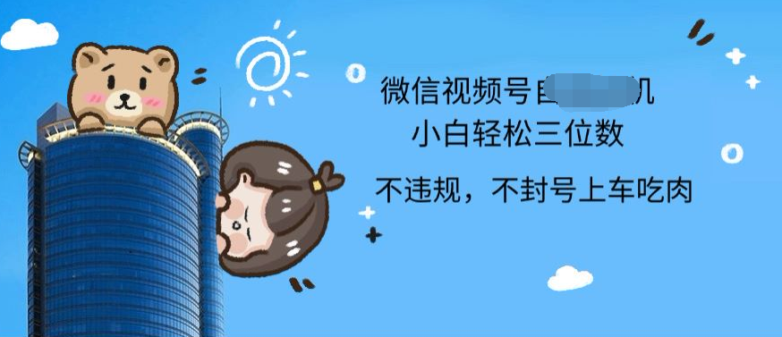 2024最新微信视频号挂机小白可上手，轻松日入三位数-2Y资源网