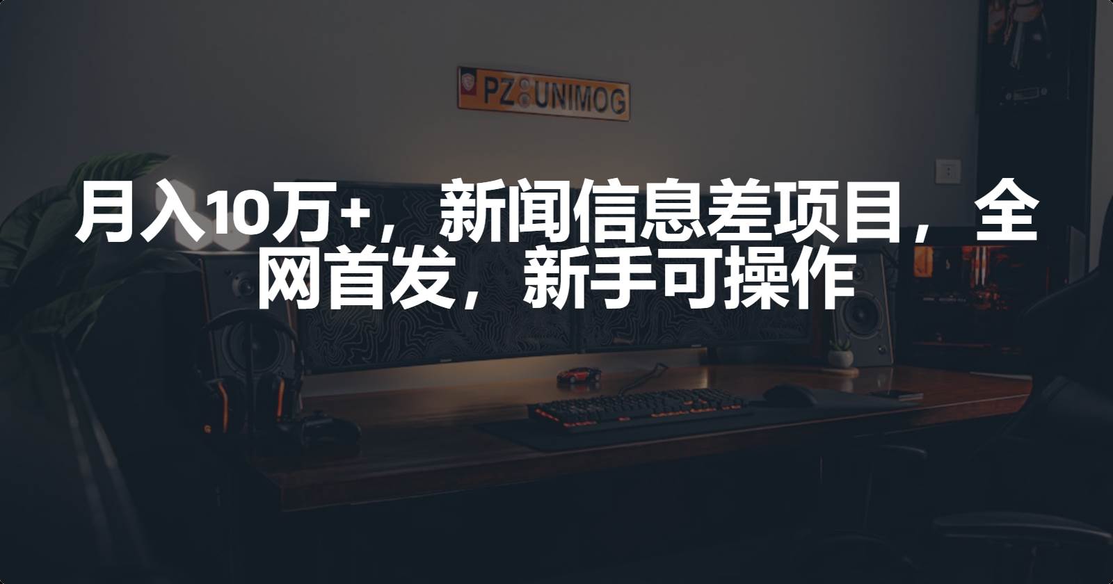 月入10万+，新闻信息差项目，新手可操作-2Y资源网