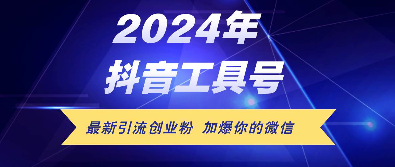 24年抖音最新工具号日引流300+创业粉，日入5000+-2Y资源网