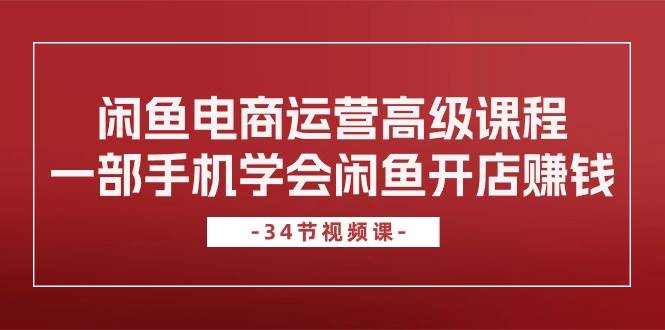 闲鱼电商运营高级课程，一部手机学会闲鱼开店赚钱（34节课）-2Y资源网