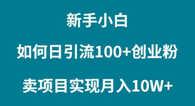 新手小白如何通过卖项目实现月入10W+-2Y资源网