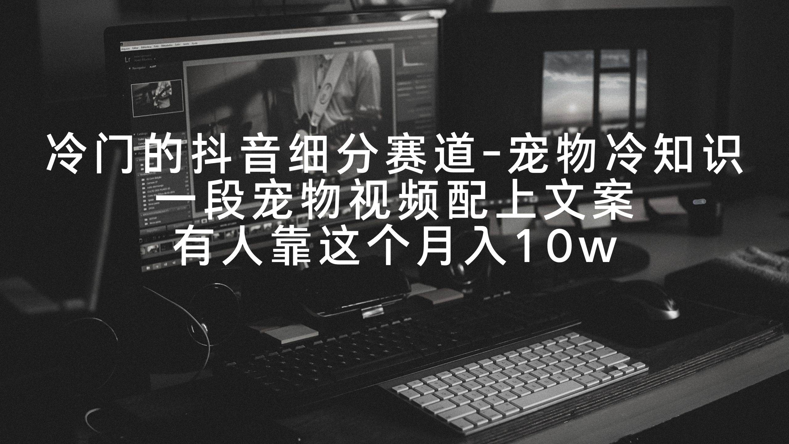 冷门的抖音细分赛道-宠物冷知识，一段宠物视频配上文案，有人靠这个月入10w-2Y资源网