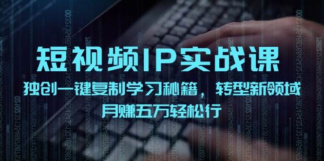 短视频 IP实战课，独创一键复制学习秘籍，转战新领域，月赚五万轻松行-2Y资源网