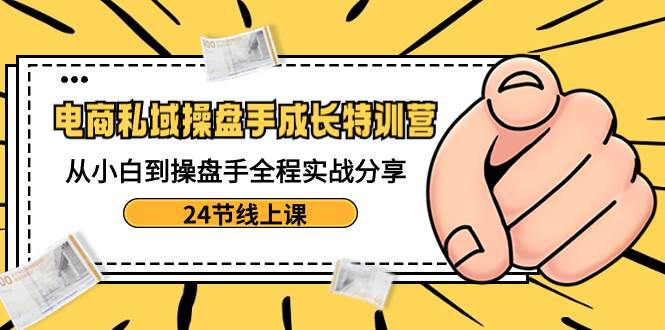 电商私域-操盘手成长特训营：从小白到操盘手全程实战分享-24节线上课-2Y资源网