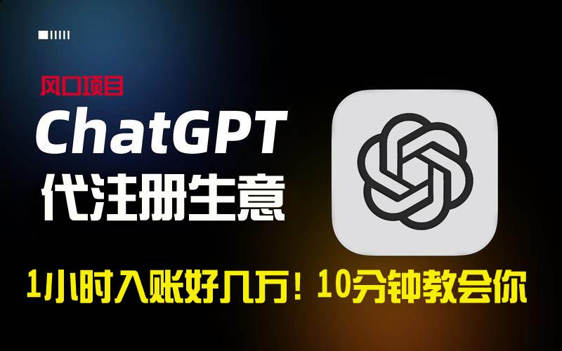 一小时入账好几万！利润大到吓人的ChatGPT代注册小生意，10分钟教会你，…-2Y资源网