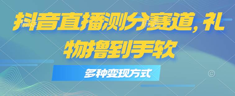 抖音直播测分赛道，多种变现方式，轻松日入1000+-2Y资源网