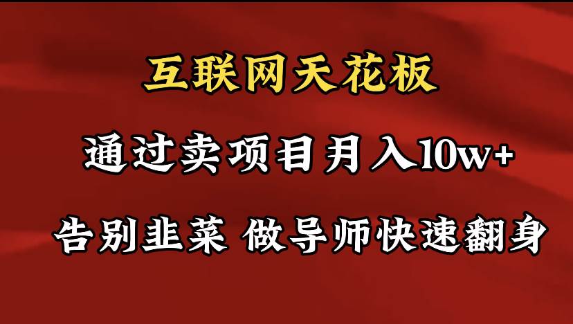 导师训练营互联网的天花板，让你告别韭菜，通过卖项目月入10w+，一定要…-2Y资源网