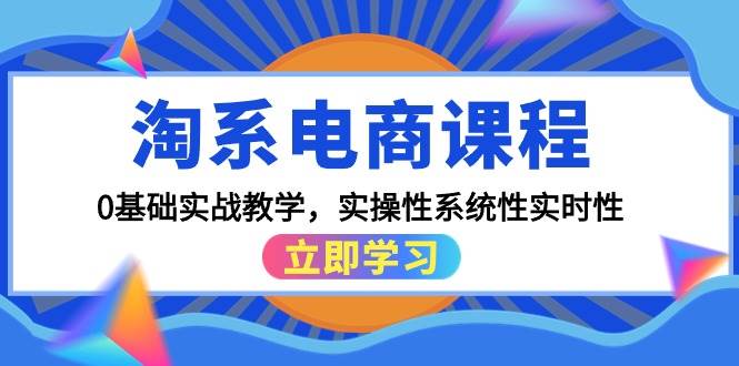 淘系电商课程，0基础实战教学，实操性系统性实时性（15节课）-2Y资源网