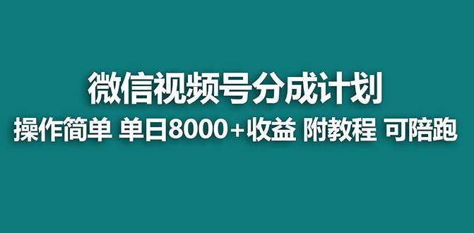 【蓝海项目】视频号分成计划最新玩法，单天收益8000+，附玩法教程-2Y资源网