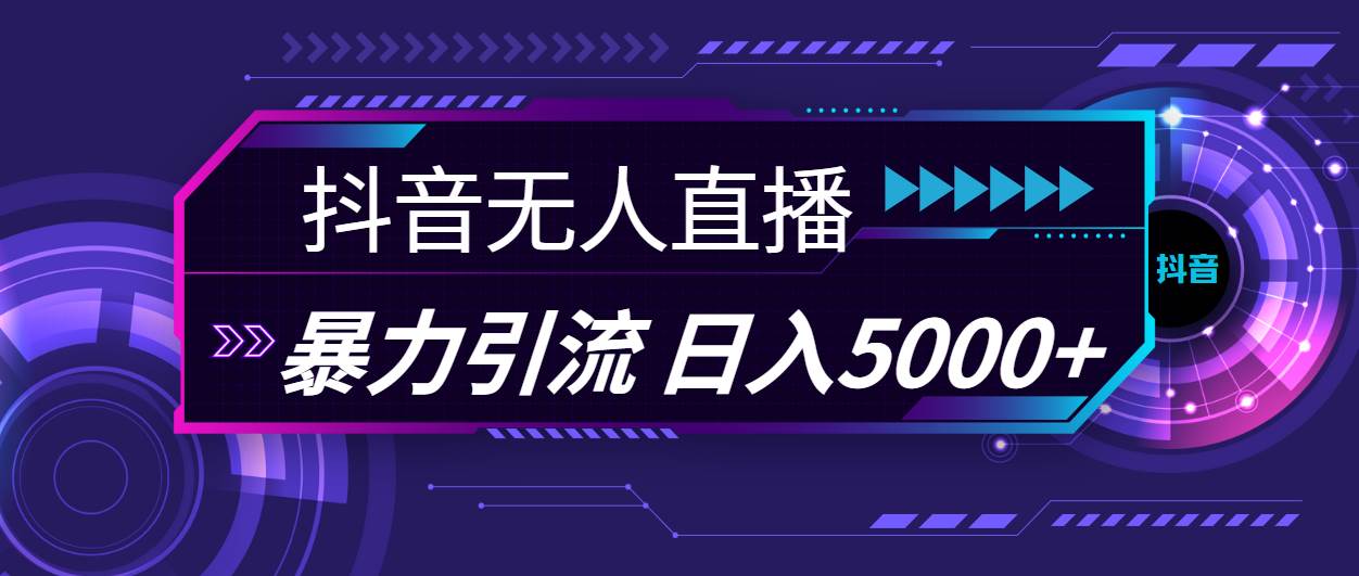 抖音无人直播，暴利引流，日入5000+-2Y资源网