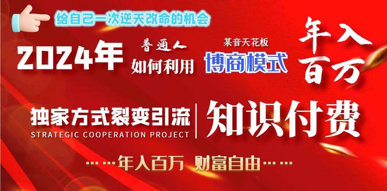 2024年普通人如何利用博商模式做翻身项目年入百万，财富自由-2Y资源网