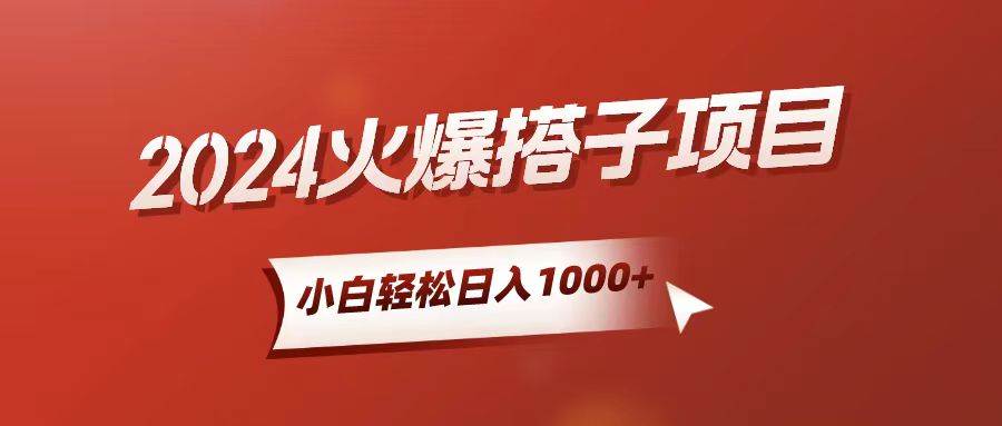 小白轻松上手，日入1000+，搭子项目-2Y资源网