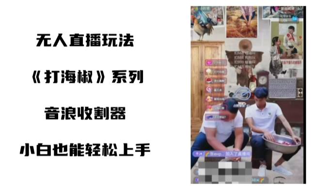 打海椒无人直播整蛊项目，小白轻松上手撸音浪收割器（教程+工具+素材）-2Y资源网
