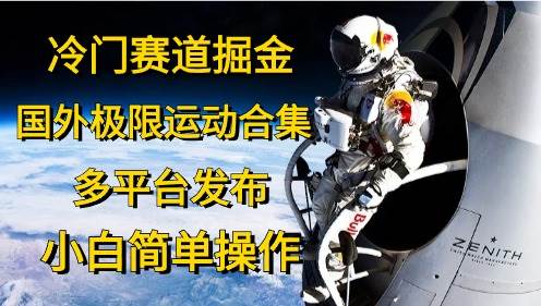 冷门赛道掘金，国外极限运动视频合集，多平台发布，小白简单操作-2Y资源网