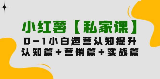 小红薯【私家课】0-1玩赚小红书内容营销，认知篇+营销篇+实战篇（11节课）-2Y资源网