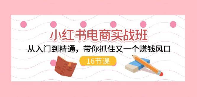 小红书电商实战班，从入门到精通，带你抓住又一个赚钱风口（16节）-2Y资源网