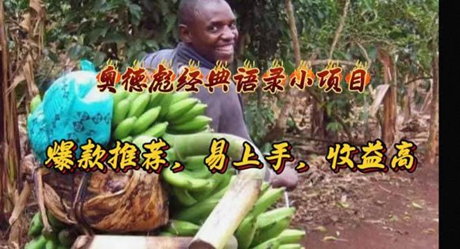 奥德彪经典语录小项目，爆款推荐，易上手，收益高-2Y资源网