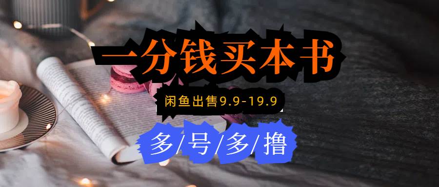 每天花1分钱买一本书，闲鱼出售9.9-19.9不等，多账号多撸 新手小白均可操作-2Y资源网