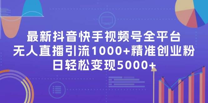 最新抖音快手视频号全平台无人直播引流1000+精准创业粉，日轻松变现5000+-2Y资源网