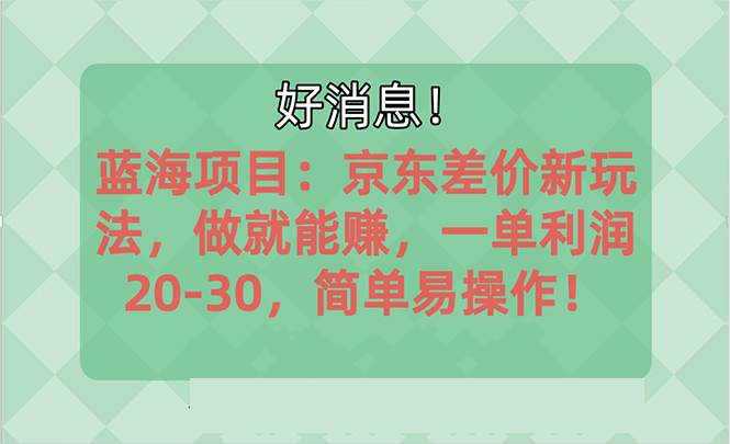 越早知道越能赚到钱的蓝海项目：京东大平台操作，一单利润20-30，简单…-2Y资源网